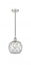 Innovations Lighting 616-1P-PN-G122-8RW - Farmhouse Rope - 1 Light - 8 inch - Polished Nickel - Cord hung - Mini Pendant
