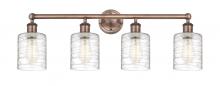 Innovations Lighting 616-4W-AC-G1113 - Cobbleskill - 4 Light - 32 inch - Antique Copper - Bath Vanity Light