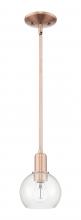 Innovations Lighting 716-1S-AC-G122-6 - Athens - 1 Light - 6 inch - Antique Copper - Stem hung - Mini Pendant
