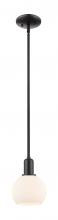 Innovations Lighting 716-1S-BK-G121-6 - Athens - 1 Light - 6 inch - Matte Black - Stem hung - Mini Pendant