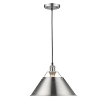 Golden 3306-L PW-PW - Orwell 14" Wide Large Pendant in Pewter