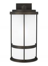 Generation Lighting 8790901DEN3-71 - Wilburn modern 1-light LED outdoor exterior Dark Sky compliant large wall lantern sconce in antique