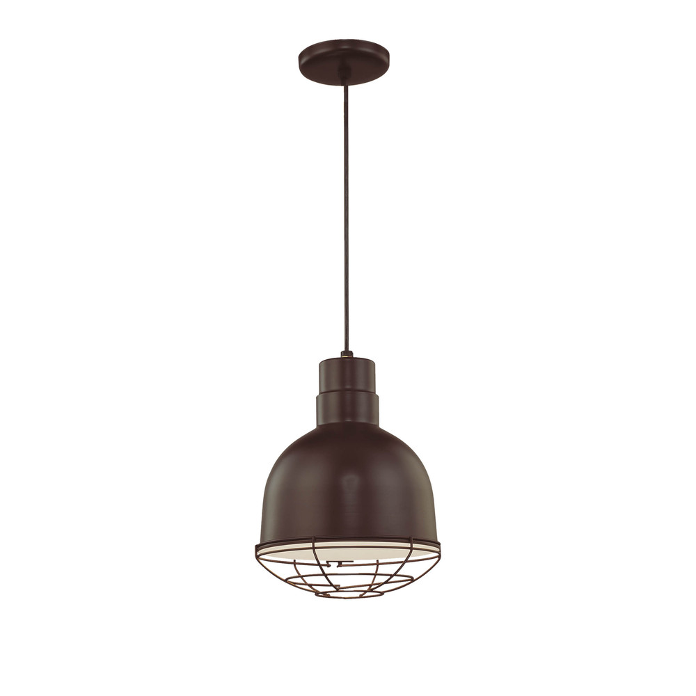 R Series 1-Light Cord Hung Deep Bowl Shade Architectural Bronze