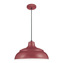 Millennium RWHC17-SR - R Series 1-Light Cord Hung Warehouse Satin Red