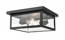 Millennium 4122-PBK - Evanton 2-Light Outdoor Flush Mount Powder Coated Black