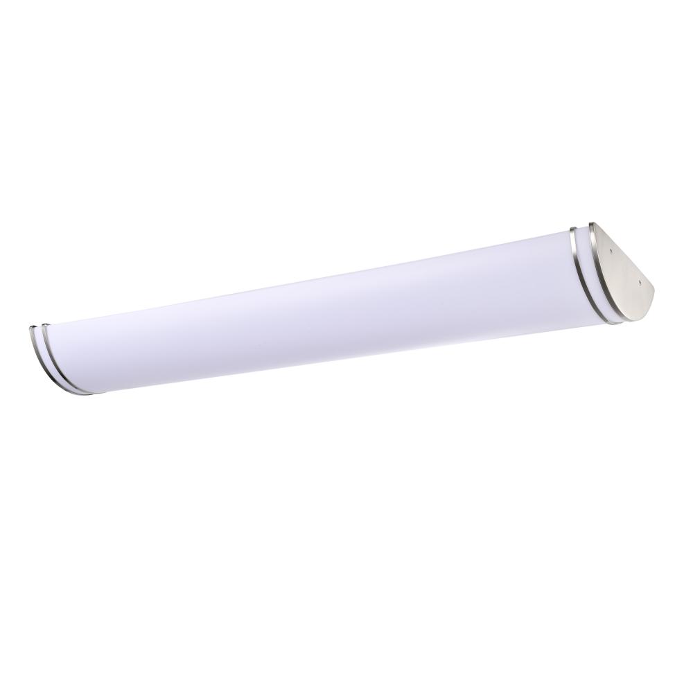 Glamour LED 50 inch; Linear Flush Mount Fixture; Brushed Nickel Finish; CCT Selectable 3K/4K/5K